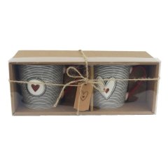 Hrnek srdíčko, 2 ks X6445 Dům, byt a zahrada