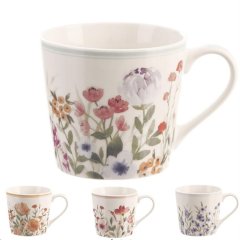 Hrnek porcelánový KVĚT 0,44 l mix sada 4 ks Dům, byt a zahrada