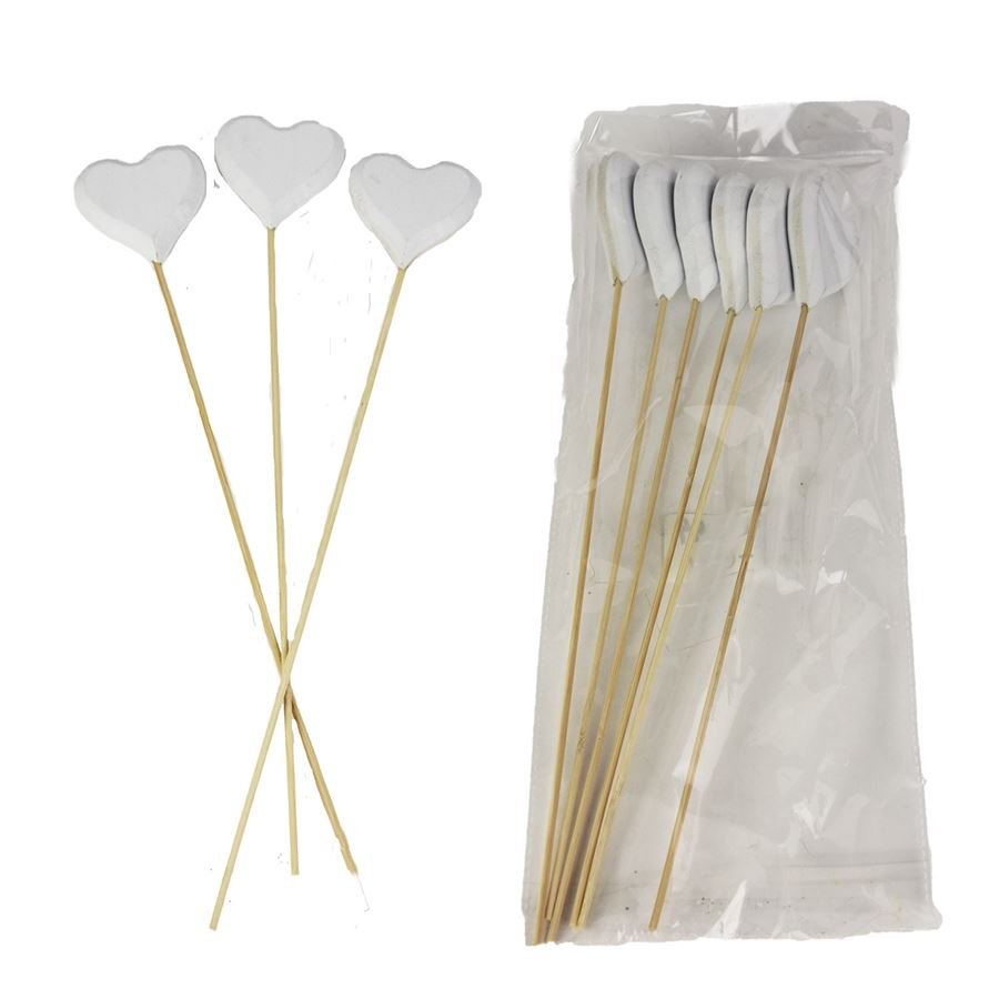 Umělé květiny, větvičky, pugety - Dárkové koše - Příze - Dekorace zápich 6 ks D2943 Dekorace zápich 6 ks D2943 - Příze