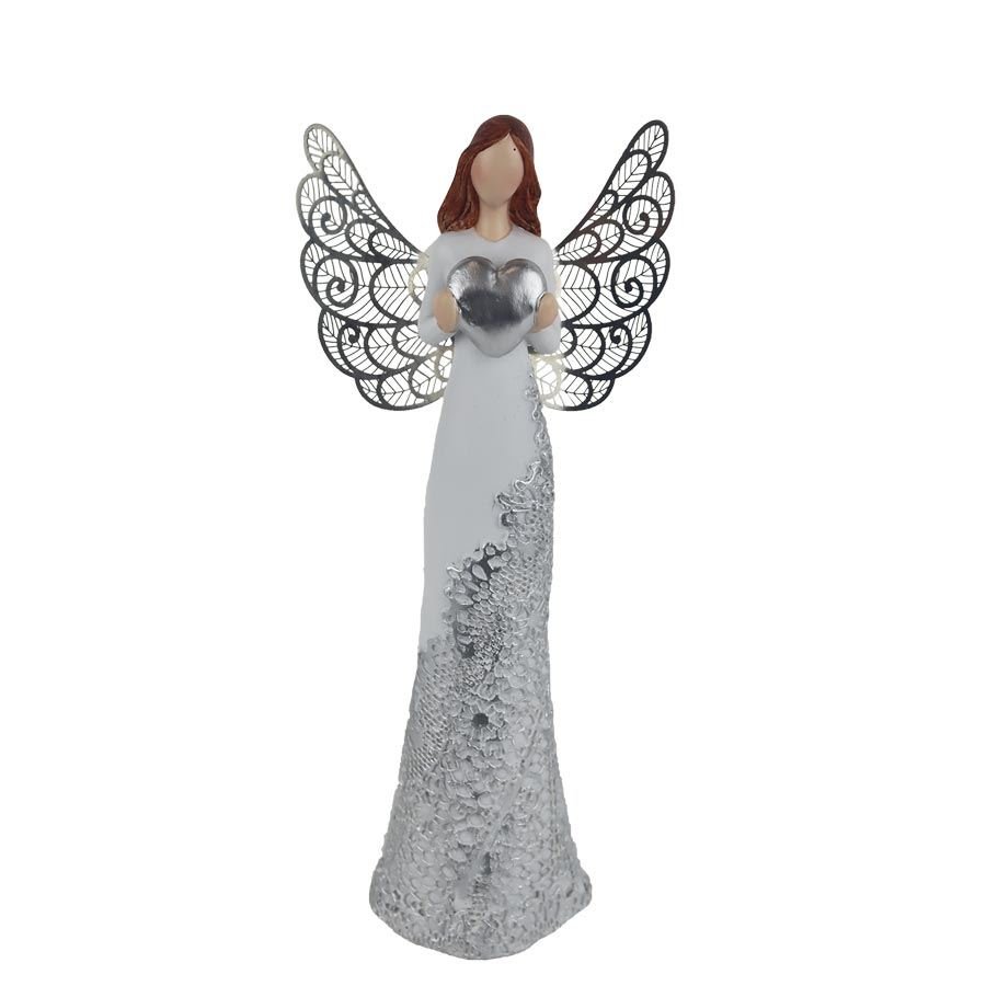 Dekorace anděl se srdcem X8179/4 - Vánoční dekorace