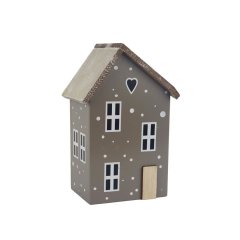 Dekorace domeček D6115 Kovové, dřevěné a skleněné dekorace - Domečky, budky