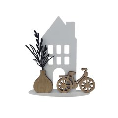 Dekorace domeček K4727 Kovové, dřevěné a skleněné dekorace - Domečky, budky