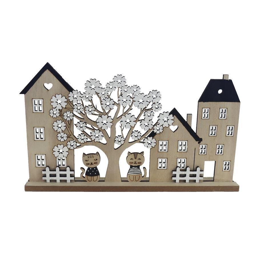 Dekorace vesnička D6915 - Domečky, budky