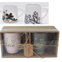 Hrnek kytka mix, 2 ks X8140