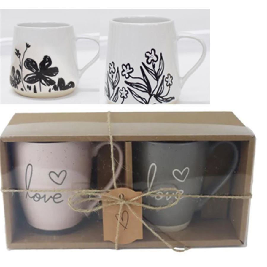 Hrnek kytka mix, 2 ks X8140 - Dům, byt a zahrada