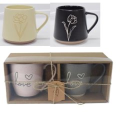 Hrnek kytka mix, 2 ks X8146