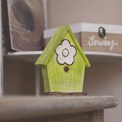 domeček dekor.zelený X0192 Krabičky, stojánky a zásobníky - Velikonoční dekorace