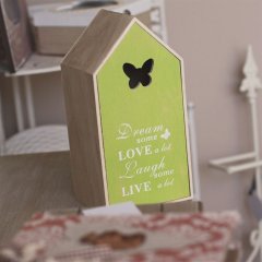 Dřevěný domek zelený D0693 Krabičky, stojánky a zásobníky - Úložné boxy