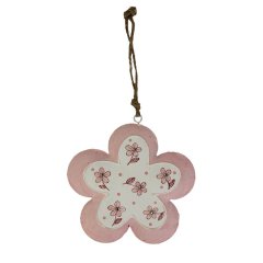 Kovová kytka růžová K1427/2 Krabičky, stojánky a zásobníky - Velikonoční dekorace