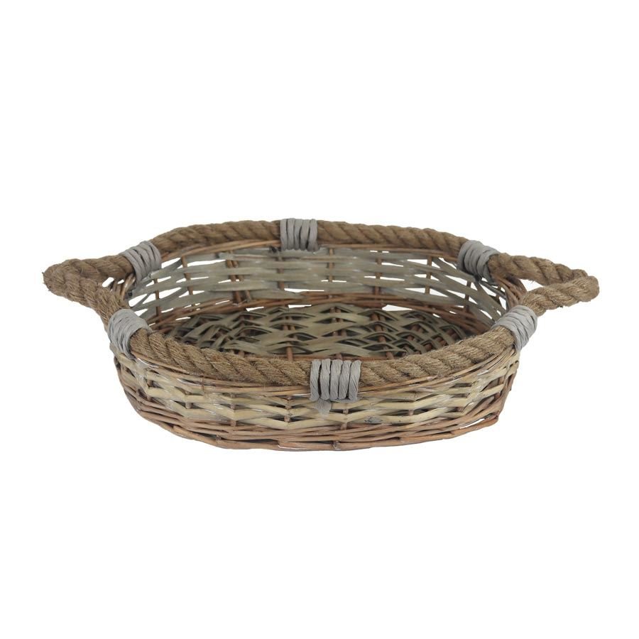 Košík oválný šedý malý P2039/M - Dárkové koše