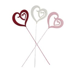 Zápich srdce, 6 ks D7132 Krabičky, stojánky a zásobníky - Velikonoční dekorace