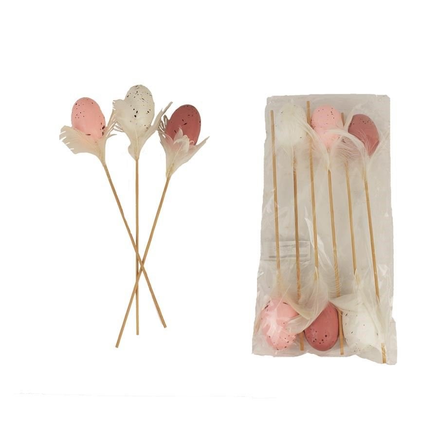 Zápich vajíčko, 6 ks X3842 - Velikonoční dekorace