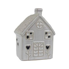 Domeček s LED osvětlením X7682 Kovové, dřevěné a skleněné dekorace - Domečky, budky