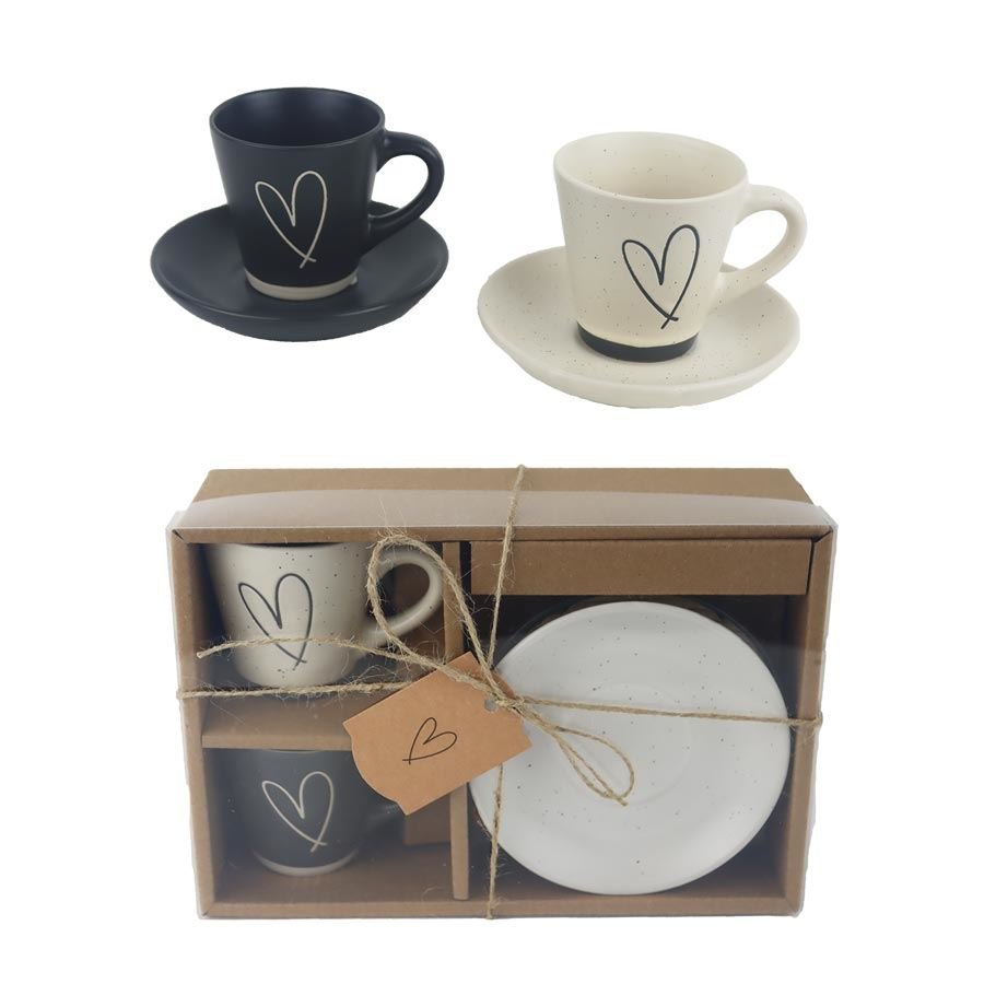 Dům, byt a zahrada - Hrníček s podšálkem, 2 sady X6961 Hrníček s podšálkem, 2 sady X6961 - Dům, byt a zahrada