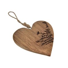 Srdce mango LOUKA závěsné O0516 Krabičky, stojánky a zásobníky - Vánoční dekorace