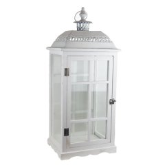 Dřevěná lucerna D6493/B Krabičky, stojánky a zásobníky - Svícny