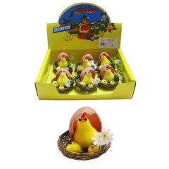 Velikonoční box slepička s kuřátky, 6 ks X7656 Krabičky, stojánky a zásobníky - Velikonoční dekorace