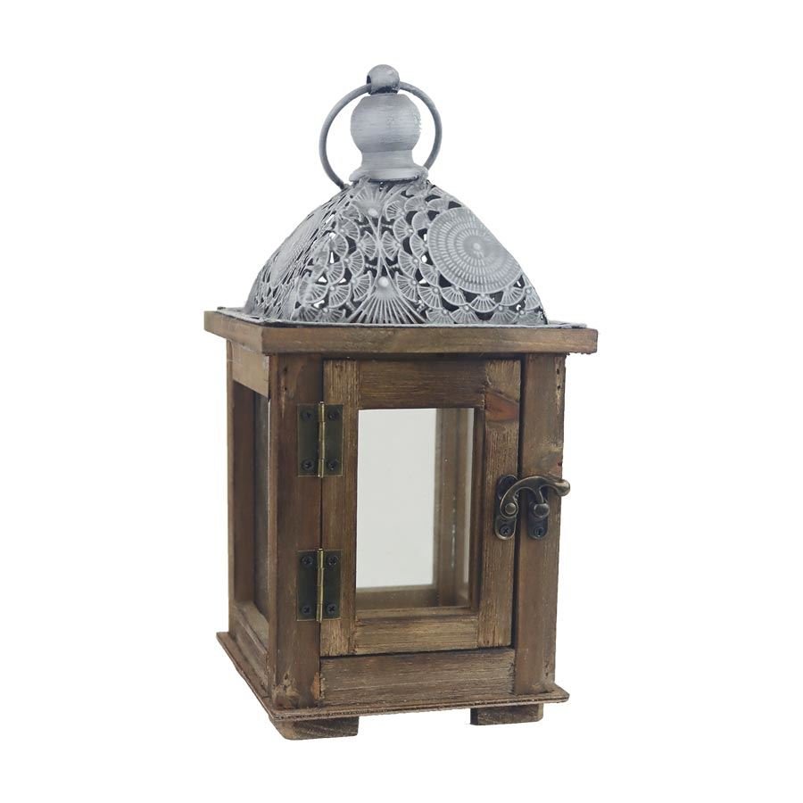 Dřevěná lucerna D7096 - Svícny