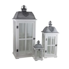 Dřevěná lucerna S/3 D6494 Krabičky, stojánky a zásobníky - Svícny