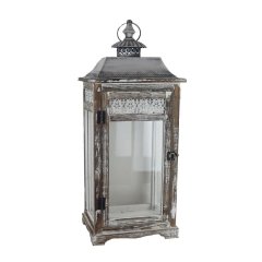 Dřevěná lucerna střední D6044/S Krabičky, stojánky a zásobníky - Svícny