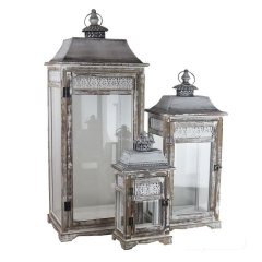 Dřevěná lucerna, S/3 D6044 Krabičky, stojánky a zásobníky - Svícny