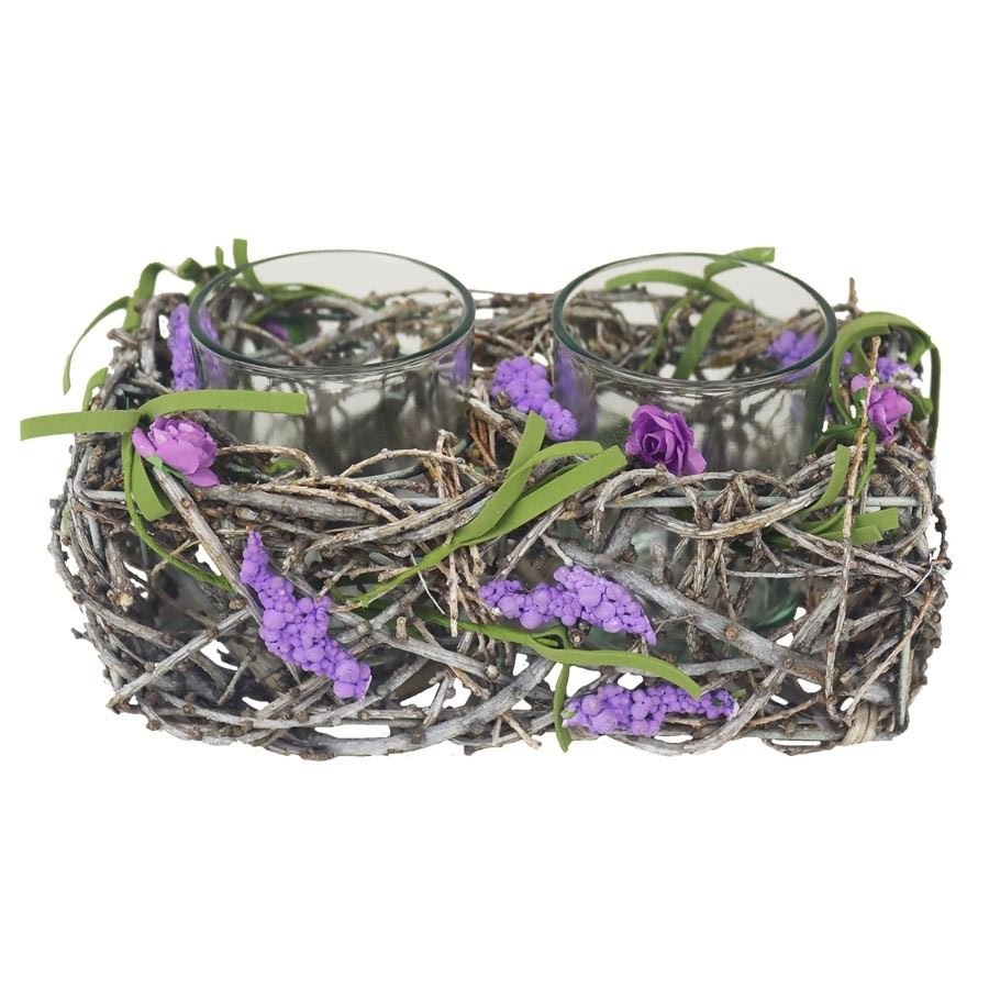 Svícen na 2 svíčky P1333 - Svícny