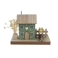 Dekorace domeček D6857 Kovové, dřevěné a skleněné dekorace - Domečky, budky