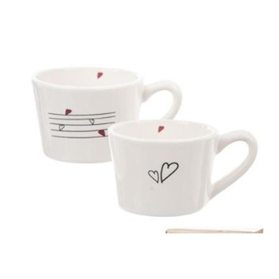 Hrnek - srdíčka 2ks O0251 - Dům, byt a zahrada