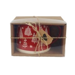 Keramický hrnek se stromečky v krabičce X7647/S1 Dům, byt a zahrada