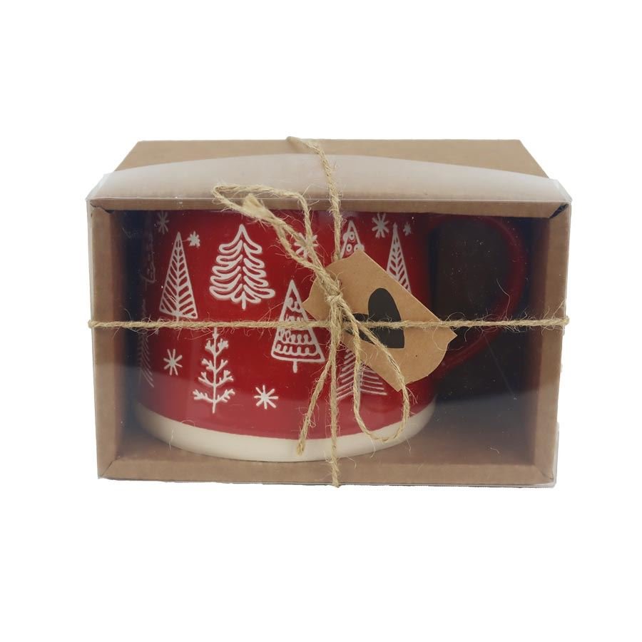 Keramický hrnek se stromečky v krabičce X7647/S1 - Dům, byt a zahrada