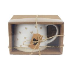 Keramický hrnek srdíčka v krabičce X7652/S1 Dům, byt a zahrada