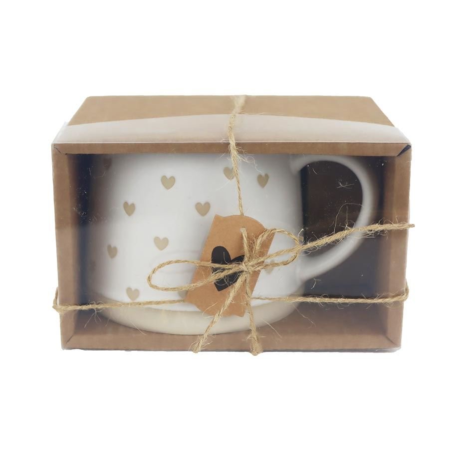 Keramický hrnek srdíčka v krabičce X7652/S1 - Dům, byt a zahrada