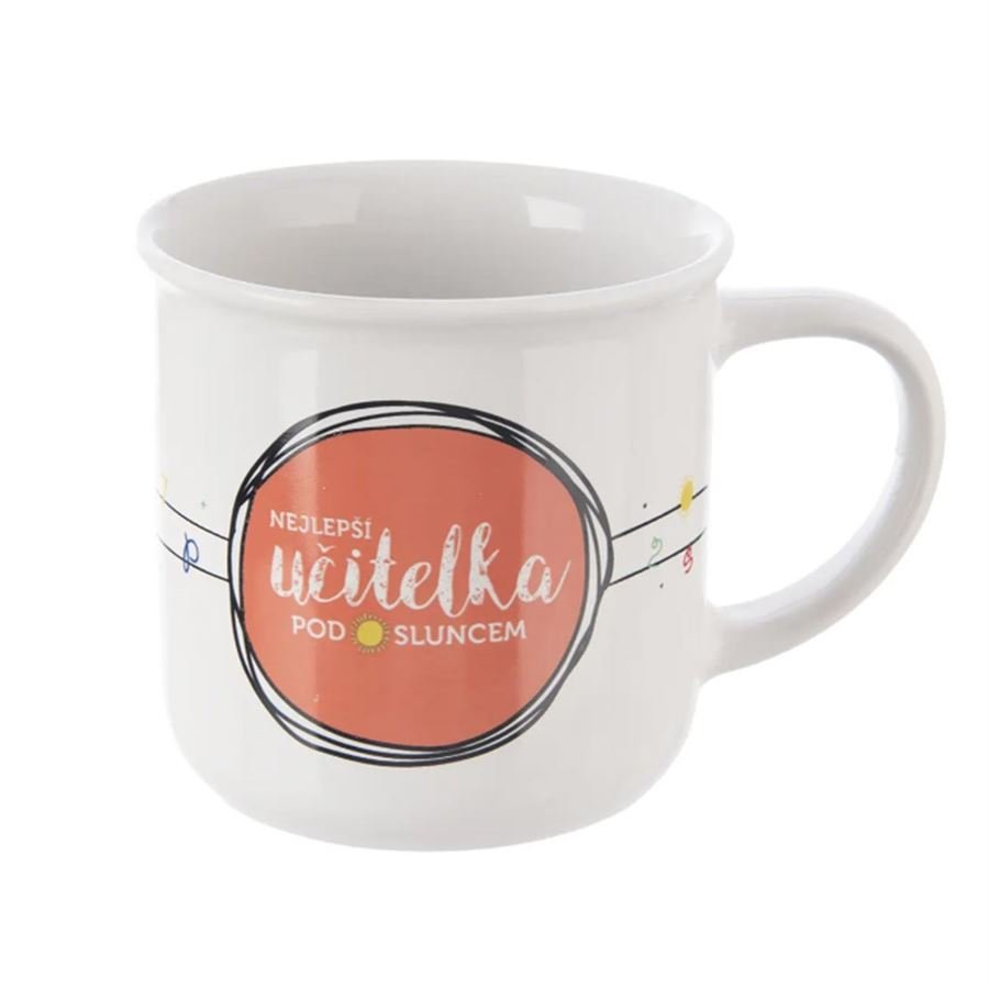 Hrnek porcelán NEJLEPŠÍ UČITELKA 0,34 l O0581 - Dům, byt a zahrada