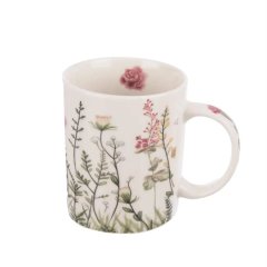 Hrnek porcelán květ růžový 330 ml O0578 Dům, byt a zahrada