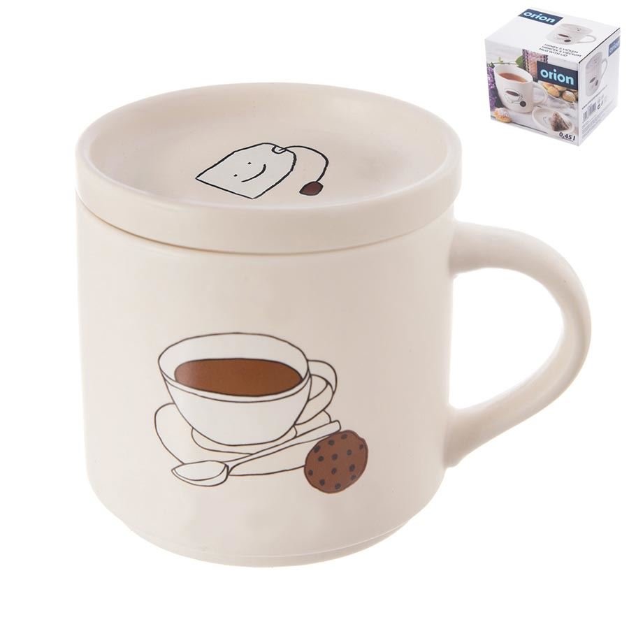 Hrnek porcelánový + víčko čaj 0,45 l O0495 - Dům, byt a zahrada