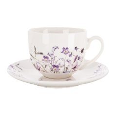 Hrnek + podšálek z porcelánu LOUKA 0,28 l O0650 Dům, byt a zahrada
