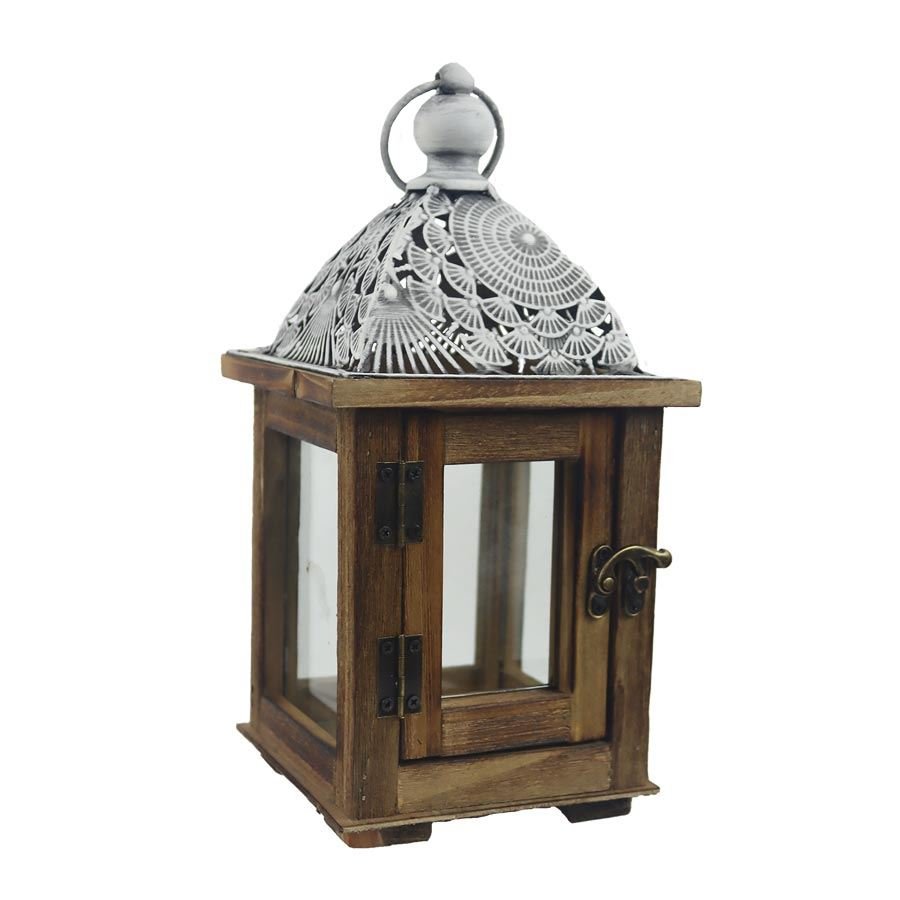 Dřevěná lucerna D6036 - Svícny