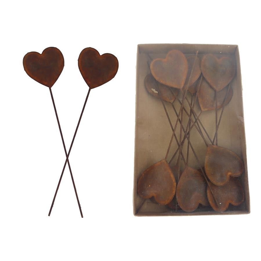 Zápich srdce, 12 ks K4847