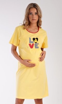Dámská noční košile mateřská Kačenka Pyžama a župany - Ženy - Dámské noční košile - Kojící noční košile - Kojící noční košile s krátkým rukávem