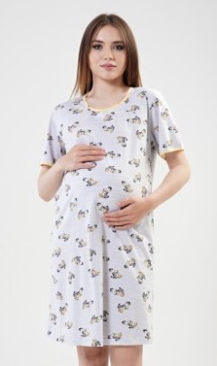 Dámská noční košile mateřská Matylda Kalhoty, baggy, nasrávačky - Ženy - Dámské noční košile - Kojící noční košile - Kojící noční košile s krátkým rukávem