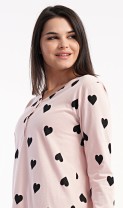 Dámská noční košile s dlouhým rukávem Srdce 5