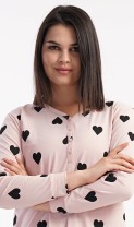 Dámská noční košile s dlouhým rukávem Srdce 6