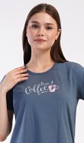 Dámská noční košile s krátkým rukávem Coffee 4