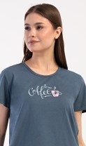 Dámská noční košile s krátkým rukávem Coffee 5