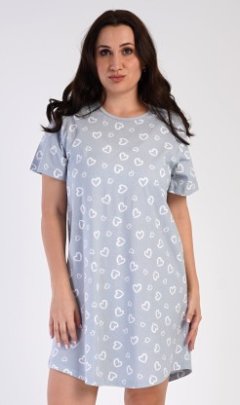 Dámská noční košile s krátkým rukávem Emma Pyžama a župany - Ženy - Dámské noční košile - Nadměrné dámské noční košile