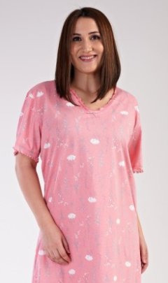 Dámská noční košile s krátkým rukávem Louka Pyžama a župany - Ženy - Dámské noční košile - Dámské noční košile s krátkým rukávem