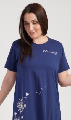 Dámská noční košile s krátkým rukávem Pampelišky Pyžama a župany - Ženy - Dámské noční košile - Nadměrné dámské noční košile