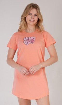 Dámská noční košile s krátkým rukávem Super girl Pyžama a župany - Ženy - Dámské noční košile - Dámské noční košile s krátkým rukávem