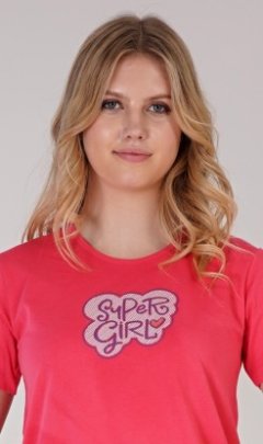 Dámská noční košile s krátkým rukávem Super girl 4