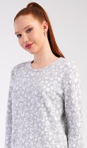 Dámské domácí šaty s dlouhým rukávem Flowers 2